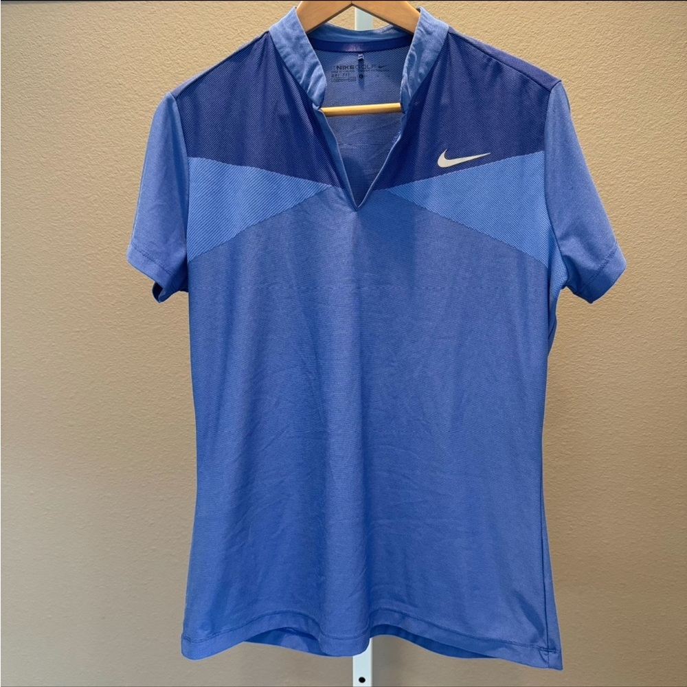 Nike Zonal Cooling Knit Golf Polo in Blue - Size Large
